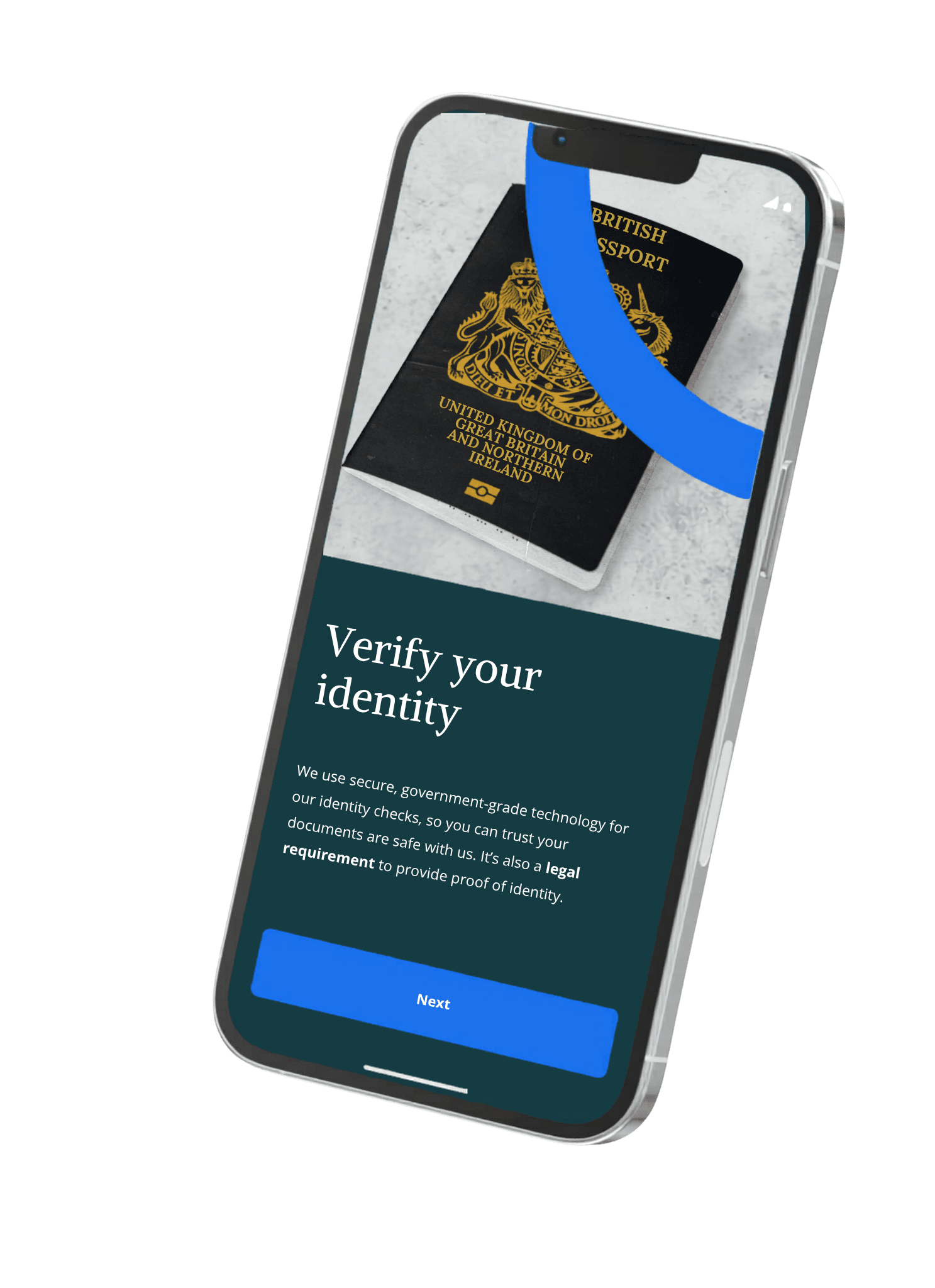 The thirdfort app with a screen showing the start of an ID check