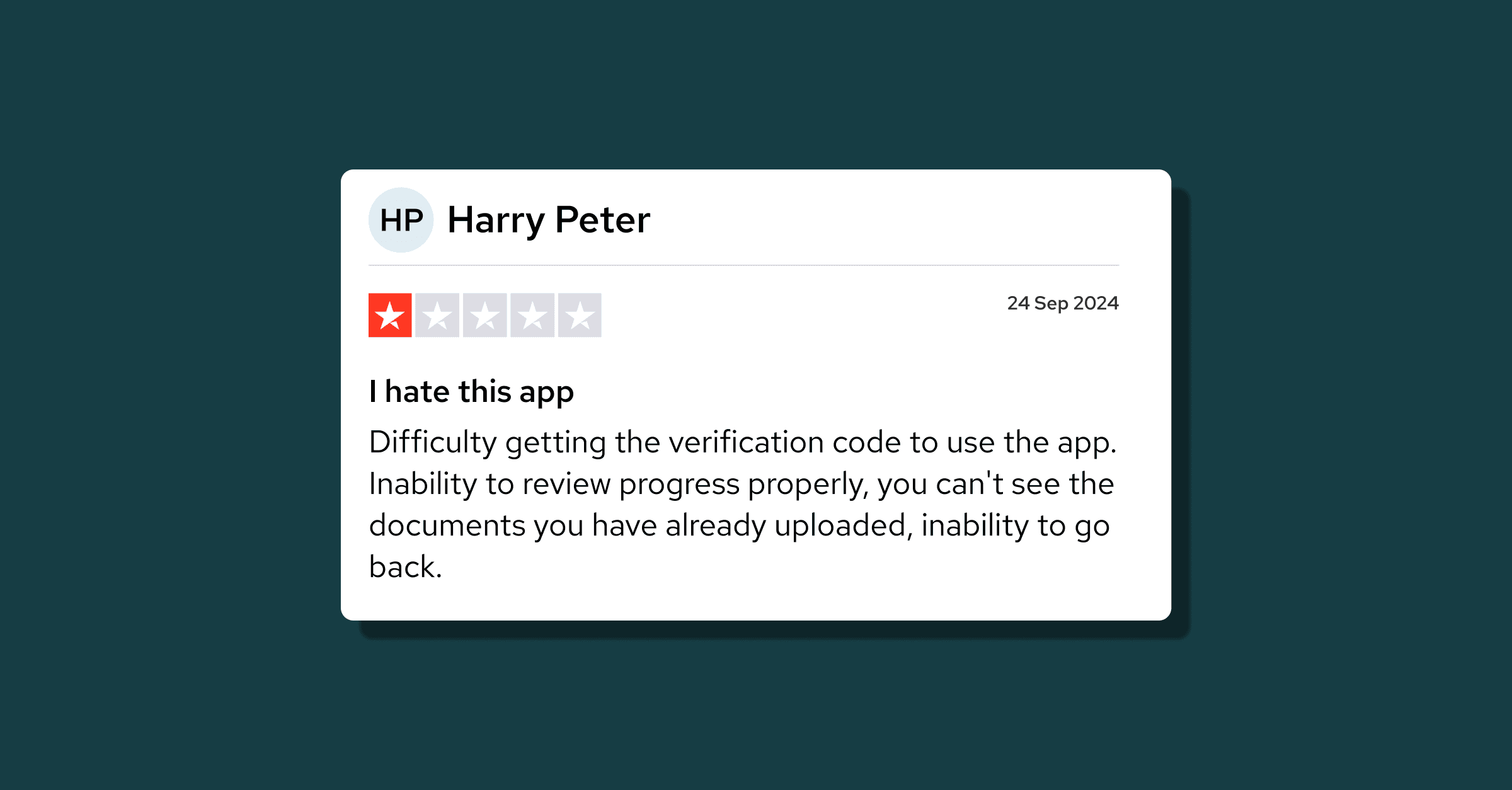negative review