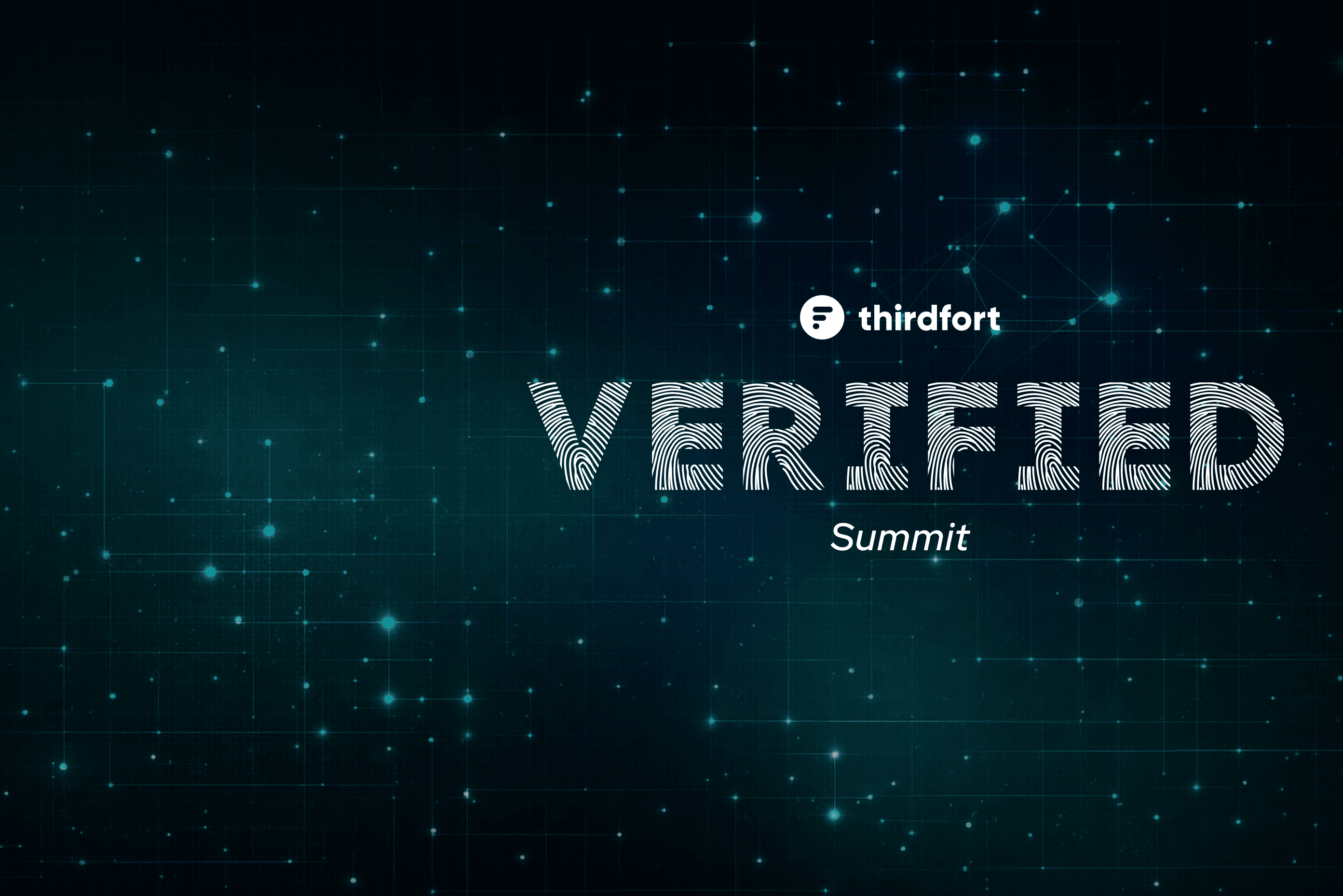 the words Thirdfort Verified Summit over a dark background with stars