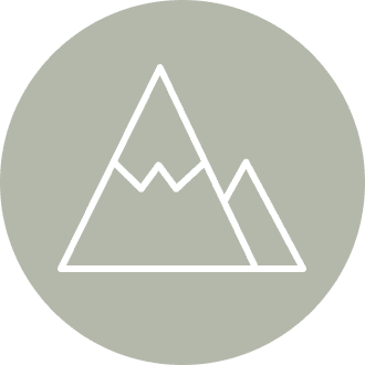 Icon of a mountains with a grey background