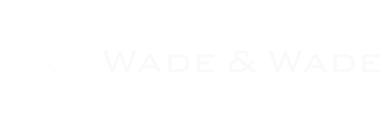 wade and wade logo - white