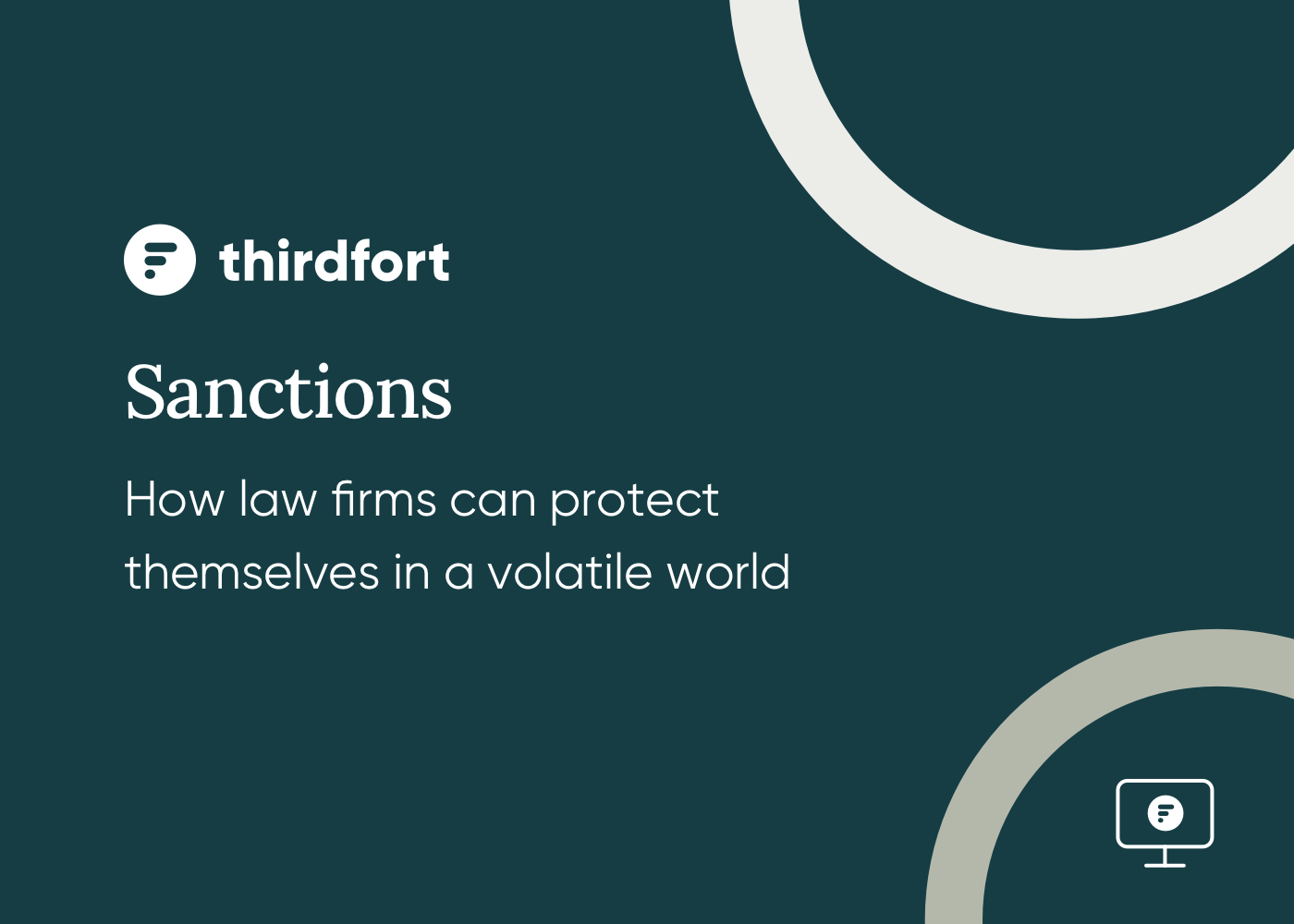 A Thirdfort webinar with title "Sanctions"