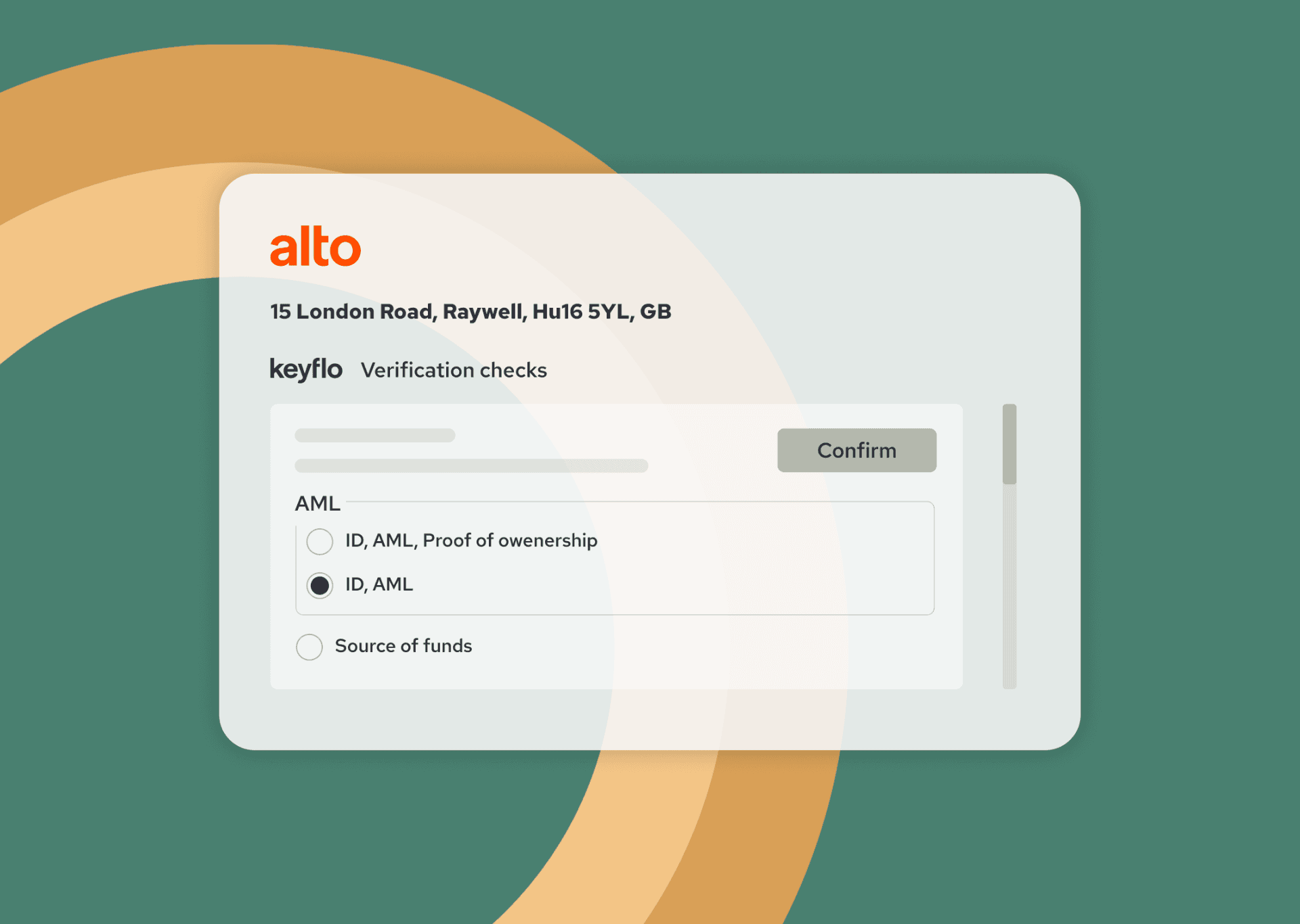 Stylised image of the alto keyflo app