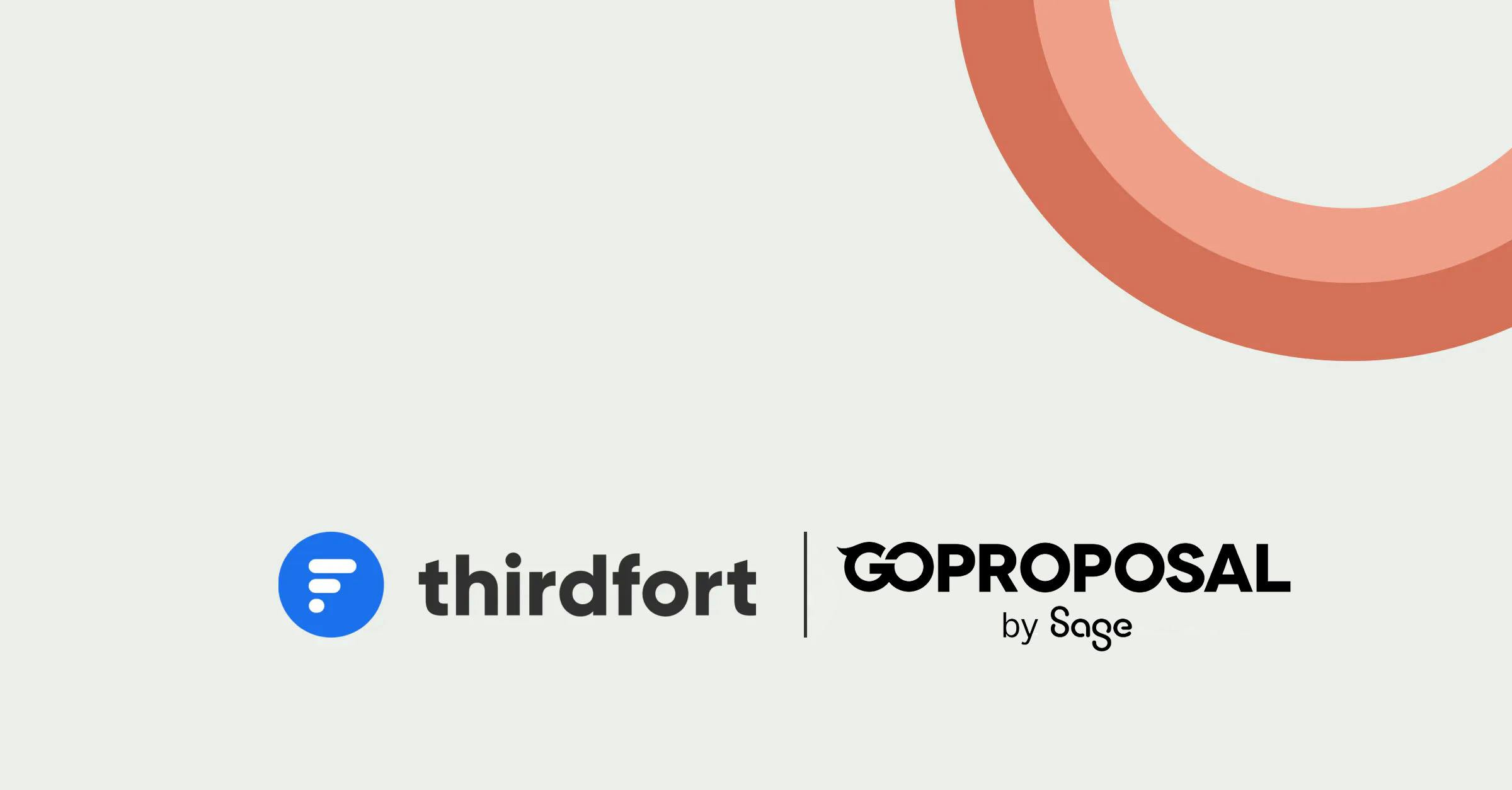 Thirdfort and GoProposal logo lock up