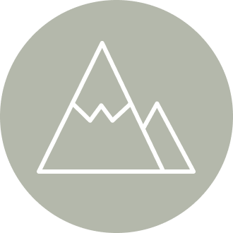 Icon of a mountains with a grey background