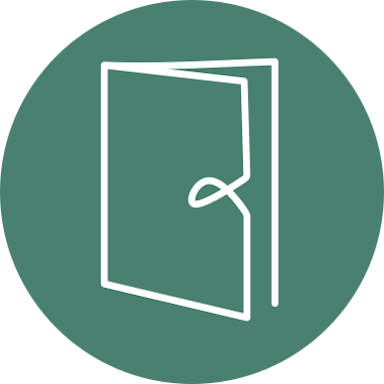 Icon of a book with a green background