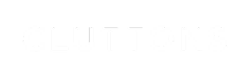 cluttons logo white